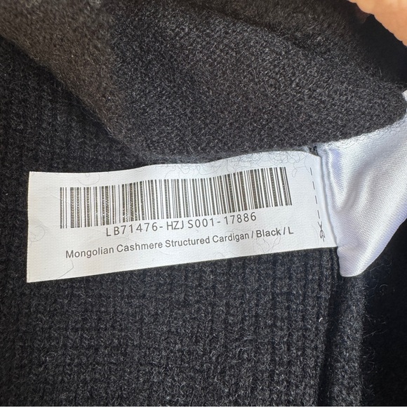 NWT!! QUINCE Women's Mongolian Cashmere Structured Cardigan Sweater Black Large - Picture 11 of 14